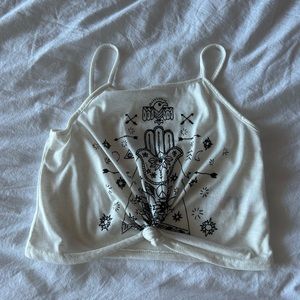 TopShop white crop top